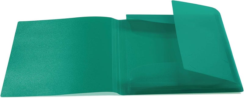 Herma Elastic Folder Translucent in Dark Green, A4, Sturdy Plastic, with 3 Inner Flaps, 1 Span Folder - Image 2