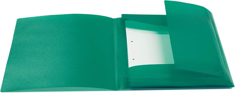 Herma Elastic Folder Translucent in Dark Green, A4, Sturdy Plastic, with 3 Inner Flaps, 1 Span Folder - Image 3