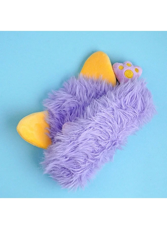 LITTLE SURPRISE BOX Purple Furry Monster 3D Style Winter Cap/Beanie For Kids
