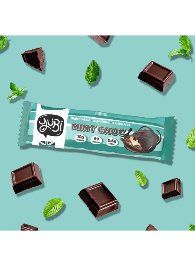 YuBi Bar YUBI VEGAN Protein Bars - Mint Choc - 99 Calories High in Protein and Fiber Low in Sugar, Gluten and Dairy Free. Pack of 12 - Image 2