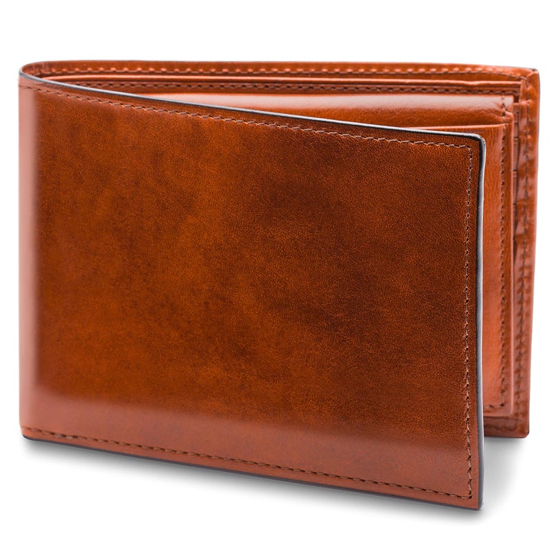Bosca Men's Leather Wallet with Removable ID Passcase - Bifold Wallet for Men With 8 Card Slots, Premium Hand-Stained Leather With Gift Packaging, Amber Brown - Image 5