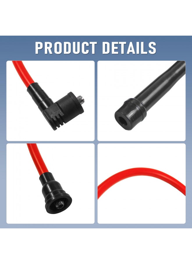 JDMSPEED JDMSPEED New Spark Plug Wire Set Replacement for Honda Civic Del Sol EG EK EJ D15 D16 Spiral Core 92-00  - Image 3