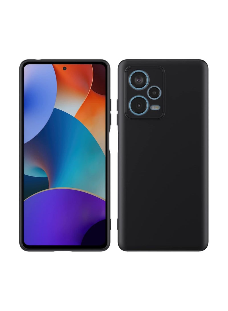 Xiaomi Redmi Note 12 Pro Plus Case Cover Back Soft Slim Flexible Shock Absorbent Protective Case Cover for Redmi Note 12 Pro+ Black