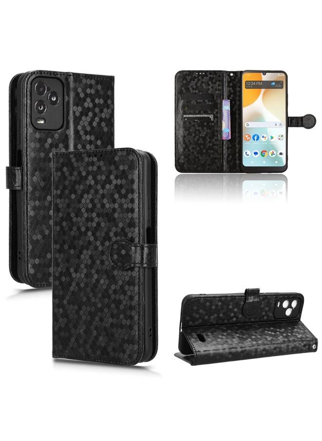 Green Tiger Case For BLU View 5 Pro Honeycomb Dot Texture Leather Phone Case  - Image 1