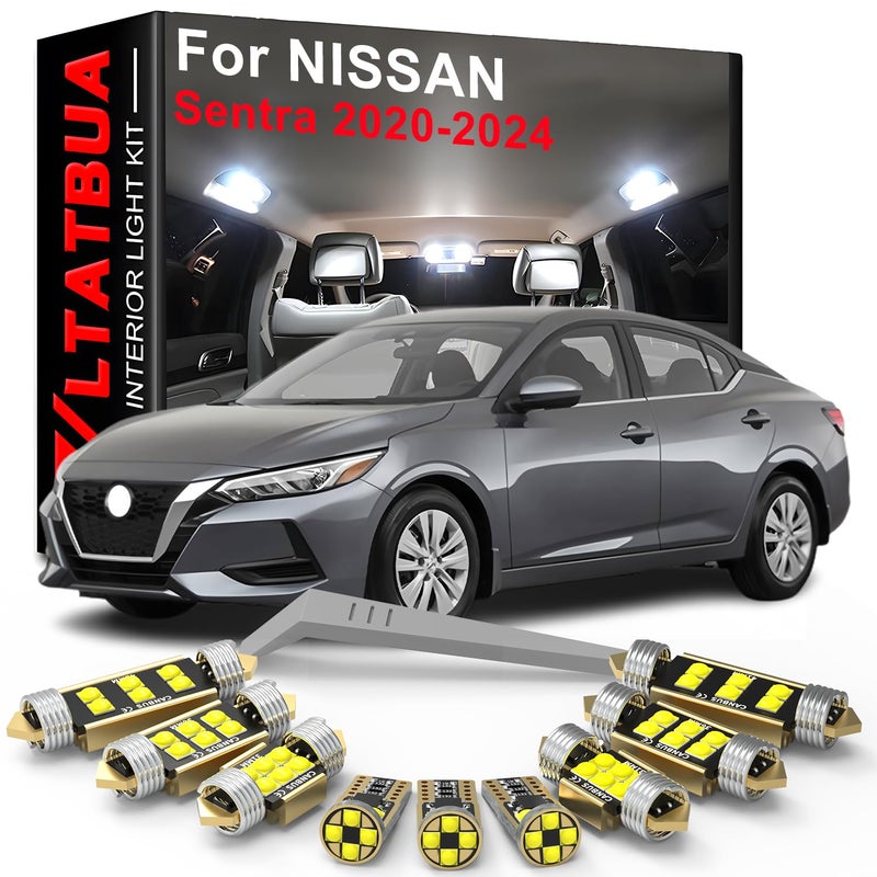 WLTATBUA LED Interior Light Kit Package Replacement for NISSAN Sentra 2020 2021 2022 2023 2024 Super Bright 6000K White Bulbs Install Tool - Image 3