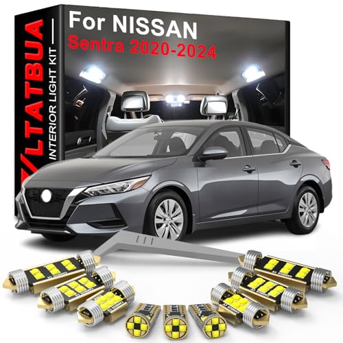 WLTATBUA LED Interior Light Kit Package Replacement for NISSAN Sentra 2020 2021 2022 2023 2024 Super Bright 6000K White Bulbs Install Tool - Image 1