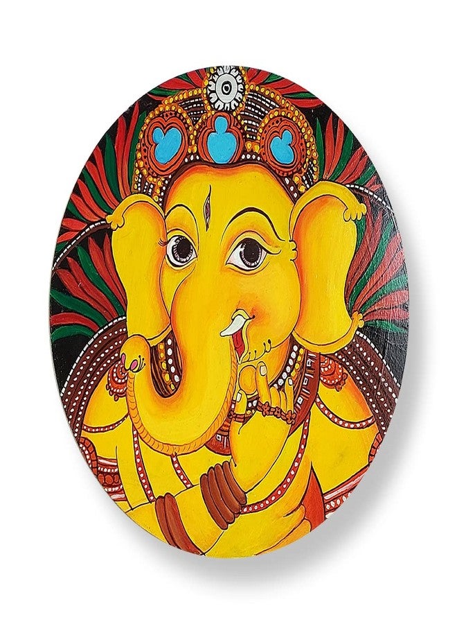 Penkraft Kerala Mural Art on Round MDF DIY Kit | Free Video Tutorial - Image 5