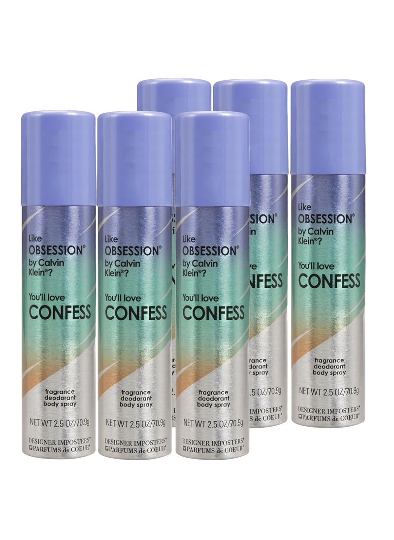 Parfums de Coeur - Parfums De Coeur Confess Fragrance Deodorant Body Spray 2.5 Fl Oz (6) - Image 1