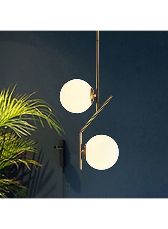 Gold Globo di vetro Chandelier - 2 globes