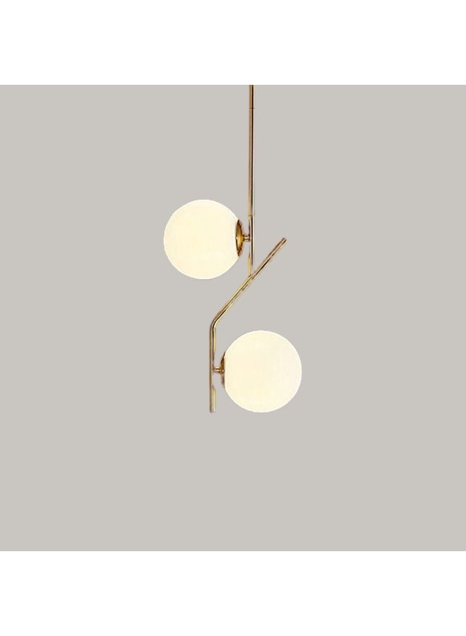Gold Globo di vetro Chandelier - 2 globes