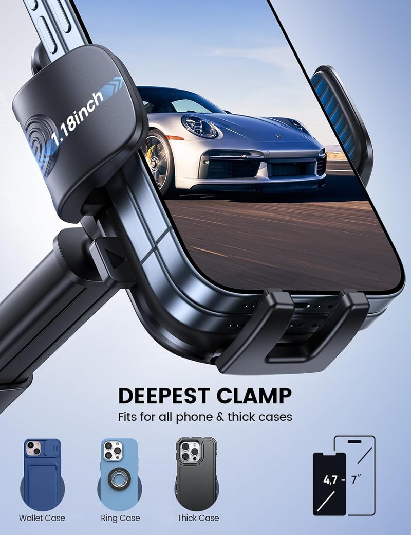 Lamicall Car Phone Holder [Military-Grade 3-in-1 Suction Cup] 360° Rotating Mount for Dashboard, Vent, and Windshield - Image 5