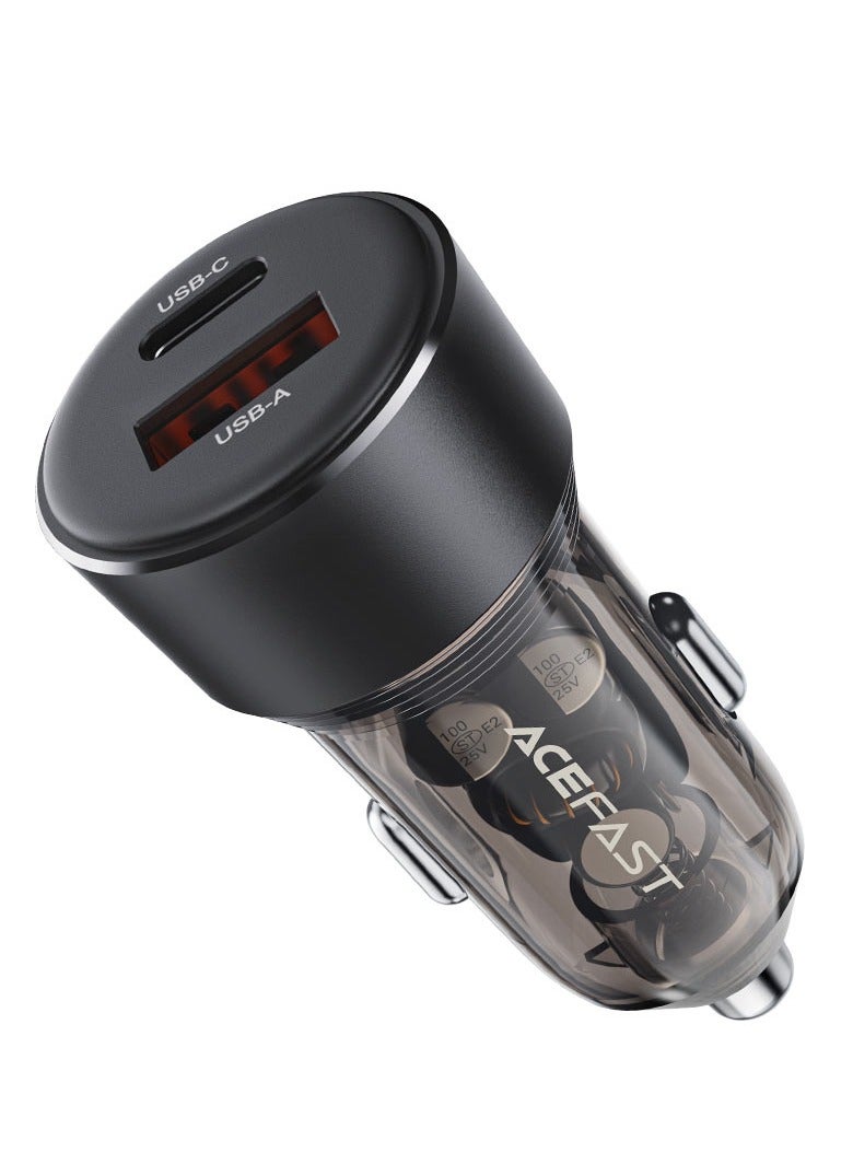 ACEFAST  Fast Charge Car Charger B12 60W (1xUSB-C + 1xUSB-A) - Image 2