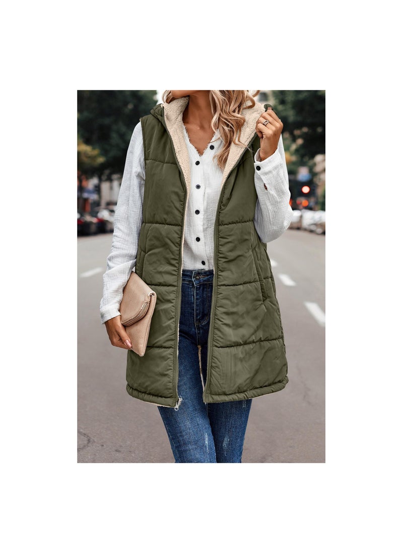 Squality Winter Hooded Double-Sided Jacket Women Army Green - pzsku/Z63DEC433371EC74C704EZ/45/_/1702978154/339ada77-c7b1-49f1-91fc-92b9d04ebb30