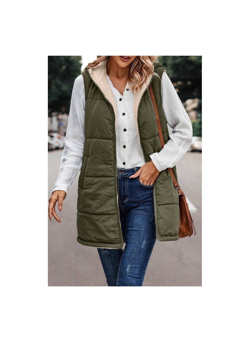 Squality Winter Hooded Double-Sided Jacket Women Army Green - pzsku/Z63DEC433371EC74C704EZ/45/_/1702978155/d4ff453a-98ff-4bc0-95ae-ba013c3cc9e8