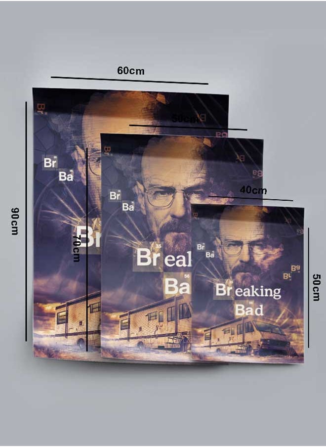 LOWHA Poster Painting Art With Four Separate Pieces Of Double-Sided Stickers Breaking Bad For Home Bedroom Living Room And Office Decor  - Image 4