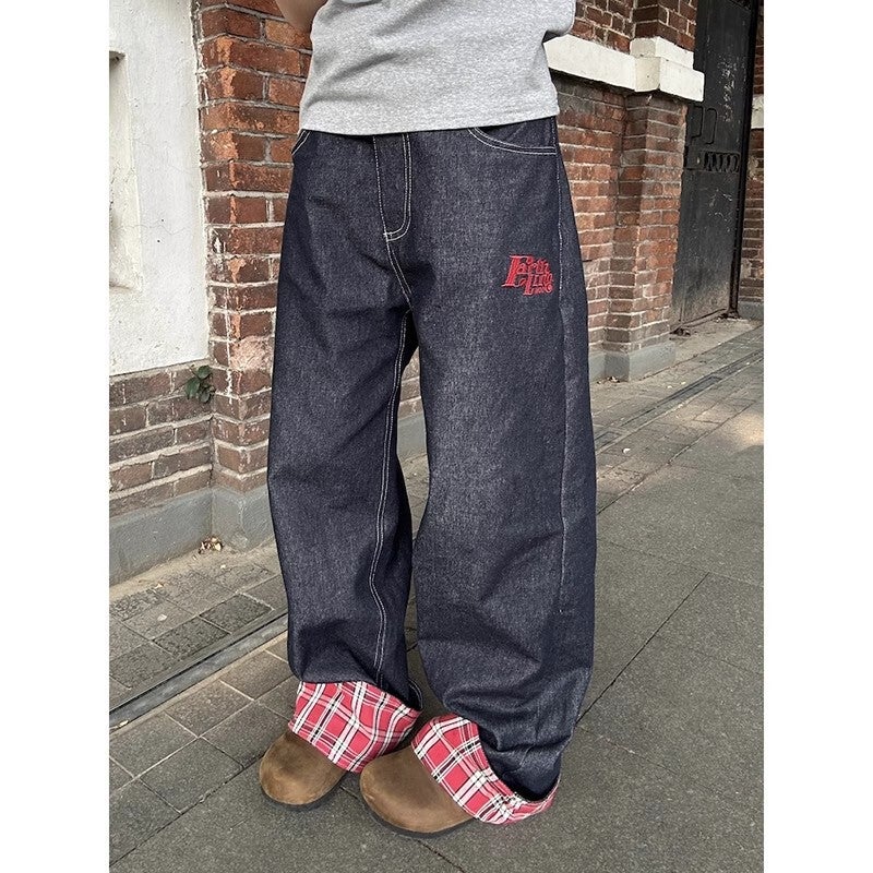 Unisex Classic Denim Jeans Loose Fit Daily Outdoor Wear - Image 2