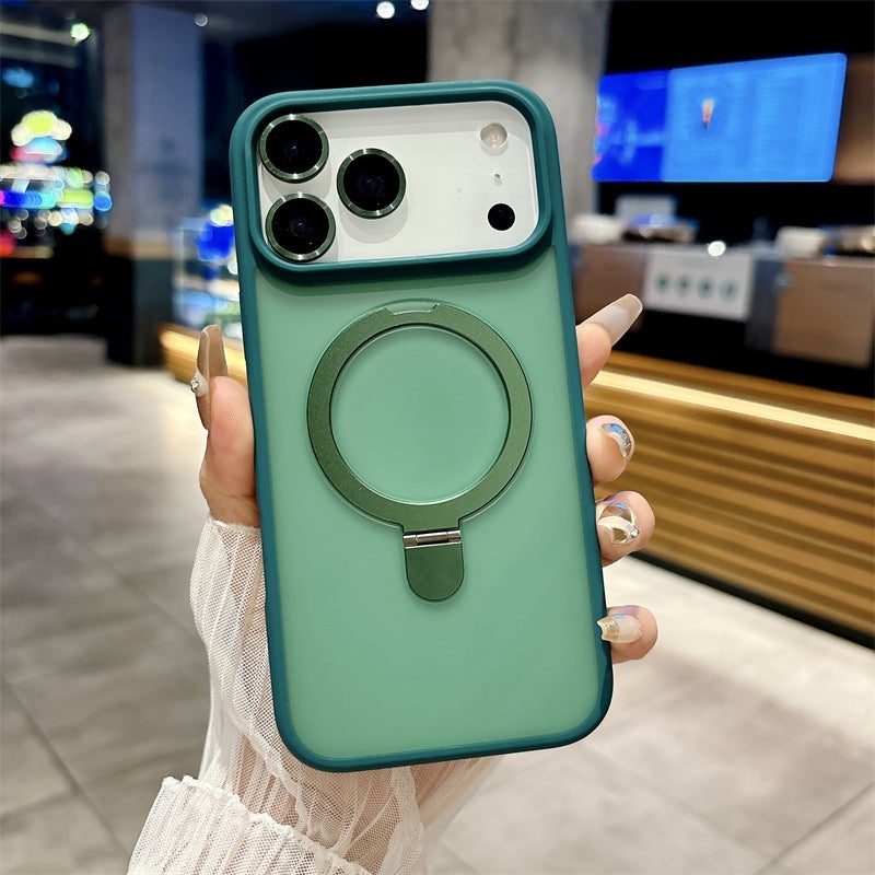 غطاء MagSafe بTPU باللون أخضر مغناطيسي بوظيفة حامل من مادة TPU لـ iPhone 14 / 14 Plus / 14 Pro / 14 Pro Max مع مغناطيس قوي وحامل قائم مع حماية عدسة مع مقاوم للخدش للحمل اليومي - Image 1