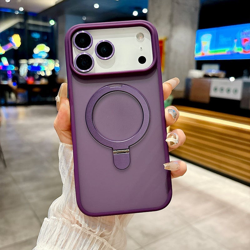 غطاء MagSafe بTPU باللون أخضر مغناطيسي بوظيفة حامل من مادة TPU لـ iPhone 14 / 14 Plus / 14 Pro / 14 Pro Max مع مغناطيس قوي وحامل قائم مع حماية عدسة مع مقاوم للخدش للحمل اليومي - Image 4