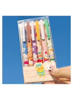 Y&D Cute Pens 6 Pcs Fine Point Smooth Writing Pens Black Ink 0.5mm Retractable Gel for Kids Girls Women Kawaii School Office Supplies Stationary  - Image 1