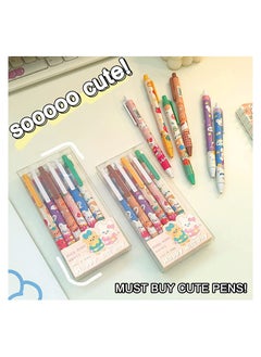 Y&D Cute Pens 6 Pcs Fine Point Smooth Writing Pens Black Ink 0.5mm Retractable Gel for Kids Girls Women Kawaii School Office Supplies Stationary  - Image 2