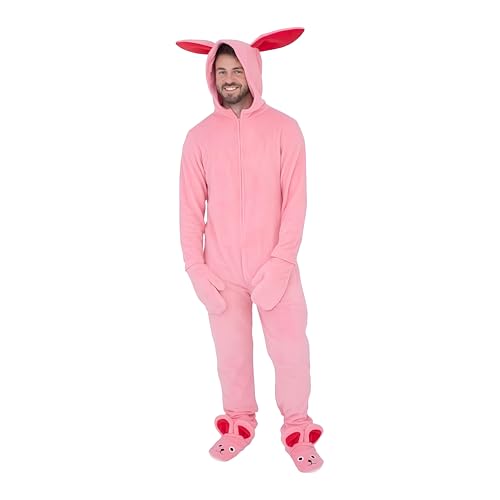 Briefly Stated A Christmas Story Bunny Union Suit Pajama Costume Adult Large - Image 1