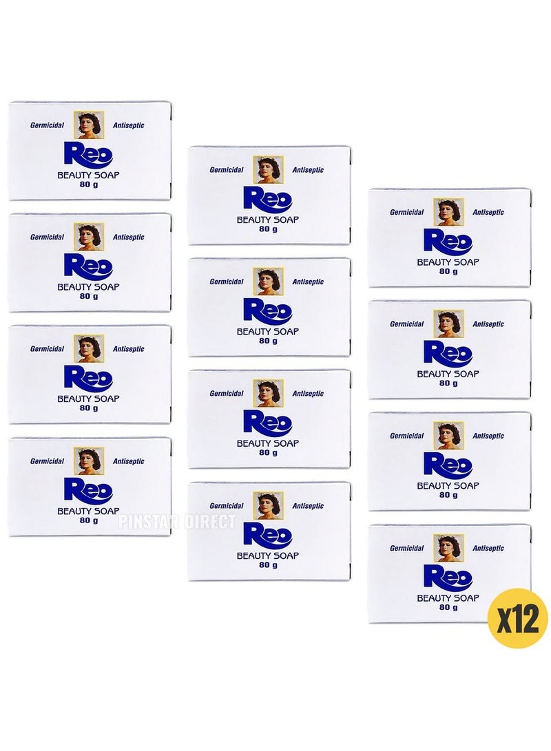 REO Pack of 12 Reo Antiseptic Beauty Soap 12x80g - Image 1
