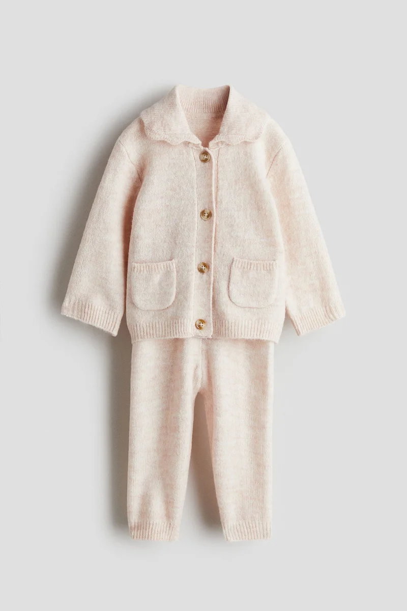 اتش اند ام طقم ملابس محبوكة - عبوة من قطعتين