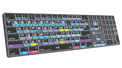 Logickeyboard Titan Wireless Backlit Keyboard for Davinci Resolve - Mac - Image 3