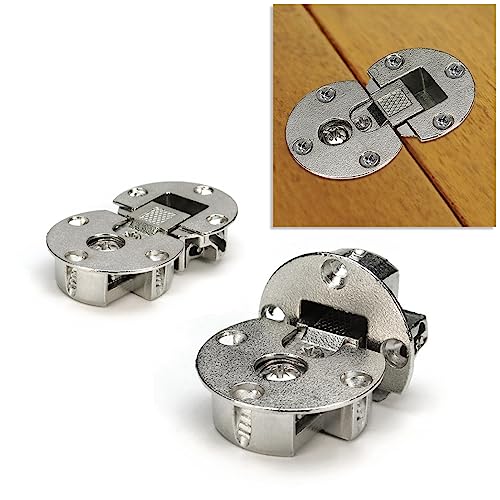 YIDELAI Flap Hinges (1 Pair) Closet Cabinet Door Hinges Adjustable Flat Hinges - Image 1