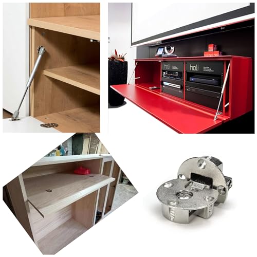 YIDELAI Flap Hinges (1 Pair) Closet Cabinet Door Hinges Adjustable Flat Hinges - Image 3