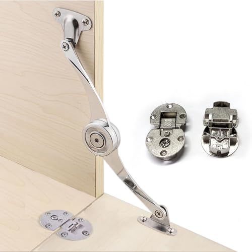 YIDELAI Flap Hinges (1 Pair) Closet Cabinet Door Hinges Adjustable Flat Hinges - Image 4
