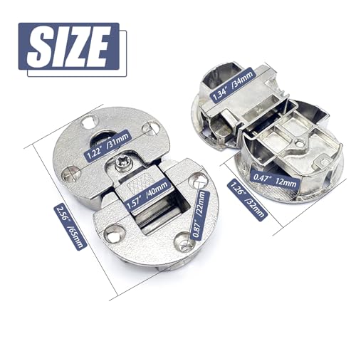 YIDELAI Flap Hinges (1 Pair) Closet Cabinet Door Hinges Adjustable Flat Hinges - Image 2