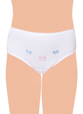 Tutku 12-Piece Girl's Thin Waist Embroidered Bato-Panties 0821 