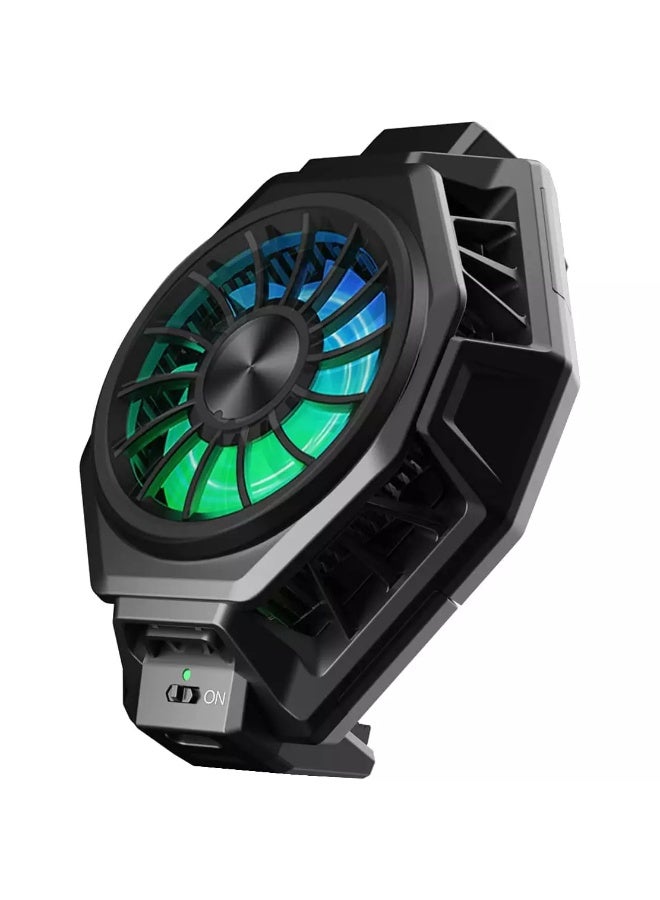 BR20 PRO Phone Cooler 15W and Wireless Charger 2 in 1 Back Clip, Cooling Fan Radiator for Gaming, Live Streaming, TikTok, Vlog, iOS/Android Semiconductor Heatsink - Image 1