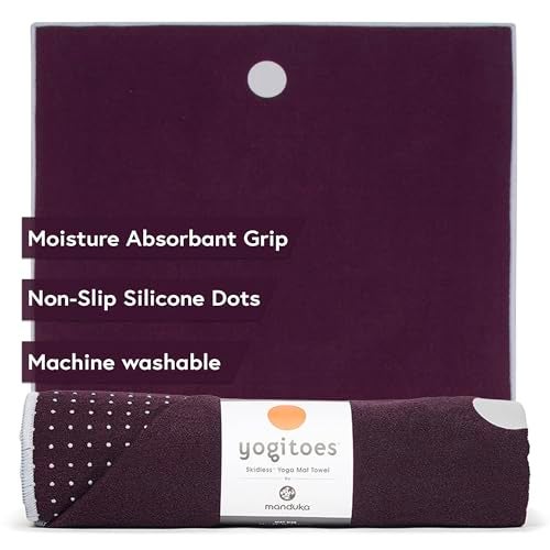 Manduka Yogitoes Hot Yoga Mat Towel - 79" | Moisture Activated Grip | Patented Silicone Nubs | Highly Absorbent, Durable & Easy Care | Made from Recycled Materials | 79 x 24 Inches - Image 1