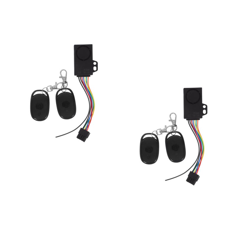 2 Sets Bike Alarms for Ebike: Electric Scooter with Dual Remote Controls - High Sensitivity Anti-Theft System for Electric Bikes Scooters - Image 1