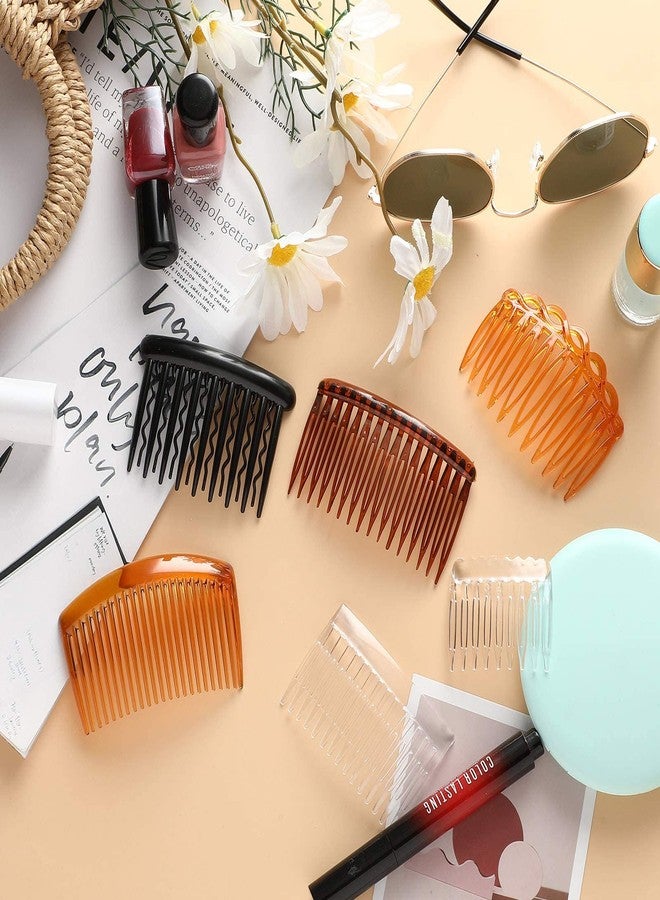 Chuangdi 24 Pieces French Hair Side Combs Set Plastic Twist Comb Hair Clip Combs Accessories for Girls Women (9/11/15/16/17/23 Teeth Side) - Image 5