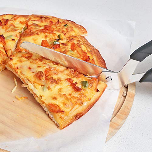 Asdirne Pizza Scissors, Pizza Cutter with Ultra Sharp Detachable Blade and Ergonomic Soft Grip, 10.3Inch, Black&Red - Image 5