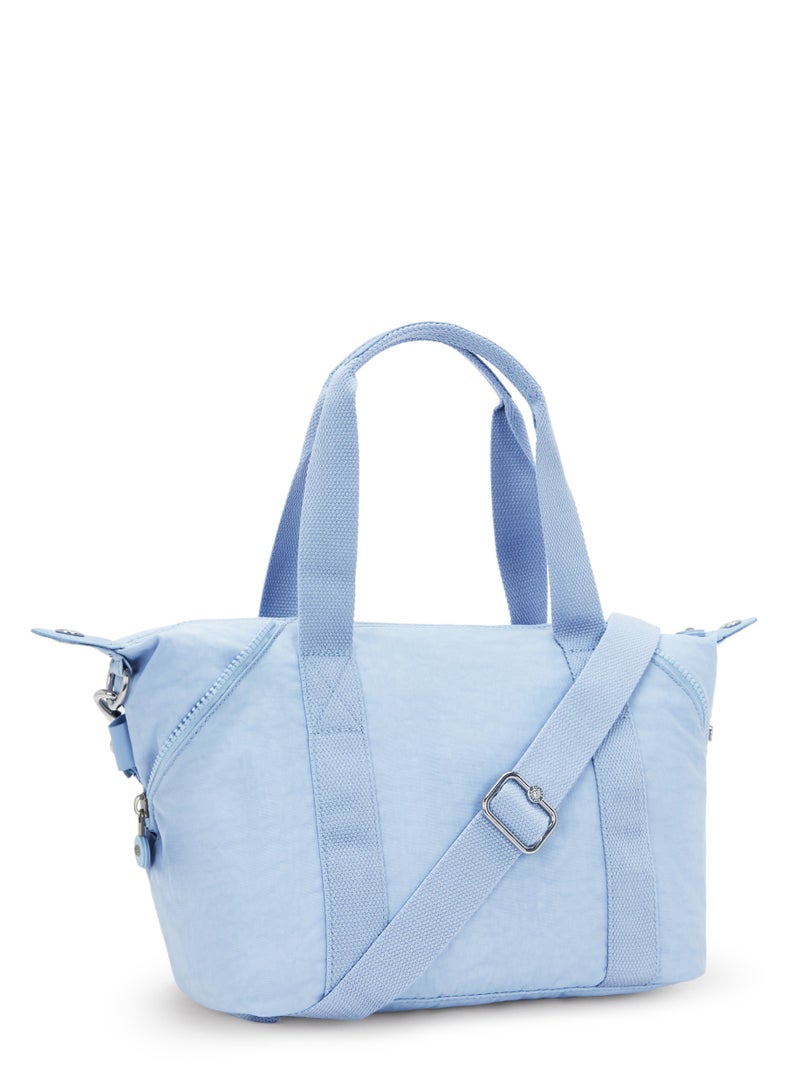 kipling Art Mini Tote Bag with Detachable Shoulder Strap Cloudy Skyu Blue - Image 3