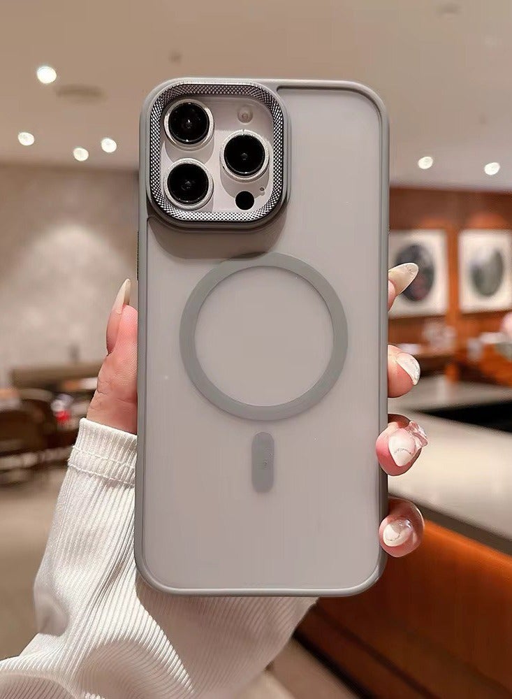 Denx Magnetic Case for iPhone 14 Pro Max [Shockproof & Slim] Matte Hard Back Cover with high-Grade Protection | Natural titanium - Image 1