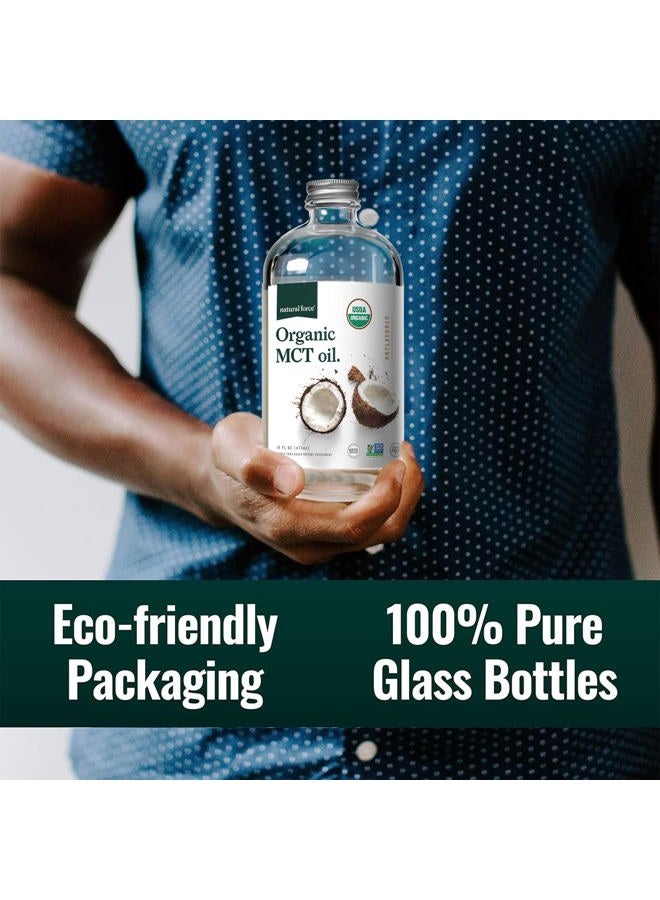 Natural Force Organic MCT Oil – Pure Glass Bottle – Made from 100% Cold Pressed Virgin Coconut Oil + Certified Keto, Paleo, Kosher, Vegan & Non-GMO – Lab Tested for Quality and Purity - 16 Ounce - Image 5