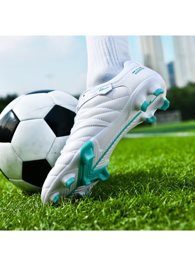 Pull Back Warrior Football Shoes Ag Long Studs Anti-slip Wear-resistant Genuine Grass Field 46hc 43 White Long Studs - Image 5