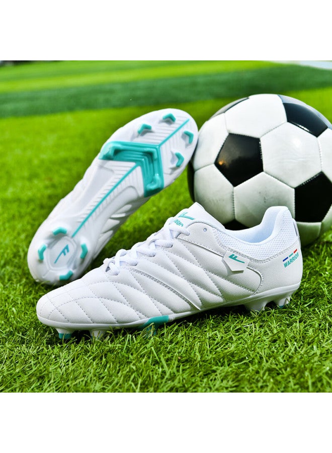 Pull Back Warrior Football Shoes Ag Long Studs Anti-slip Wear-resistant Genuine Grass Field 46hc 43 White Long Studs - Image 1