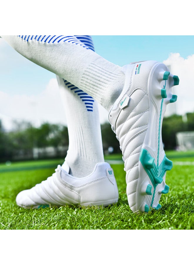 Pull Back Warrior Football Shoes Ag Long Studs Anti-slip Wear-resistant Genuine Grass Field 46hc 43 White Long Studs - Image 4