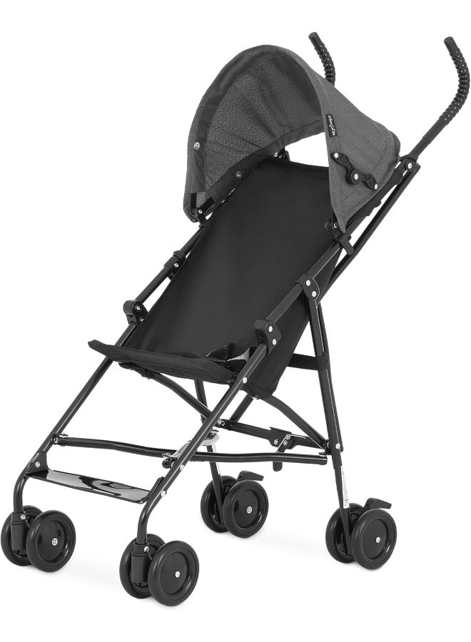Dream On Me Aero Travel Umbrella Stroller, One-Hand Quick Fold, 3-Point Safety Harness, Dual Brakes, Adjustable Removable Canopy, Lightweight Compact & Space-Saving for Infants and Toddlers â€“ Black - Image 1
