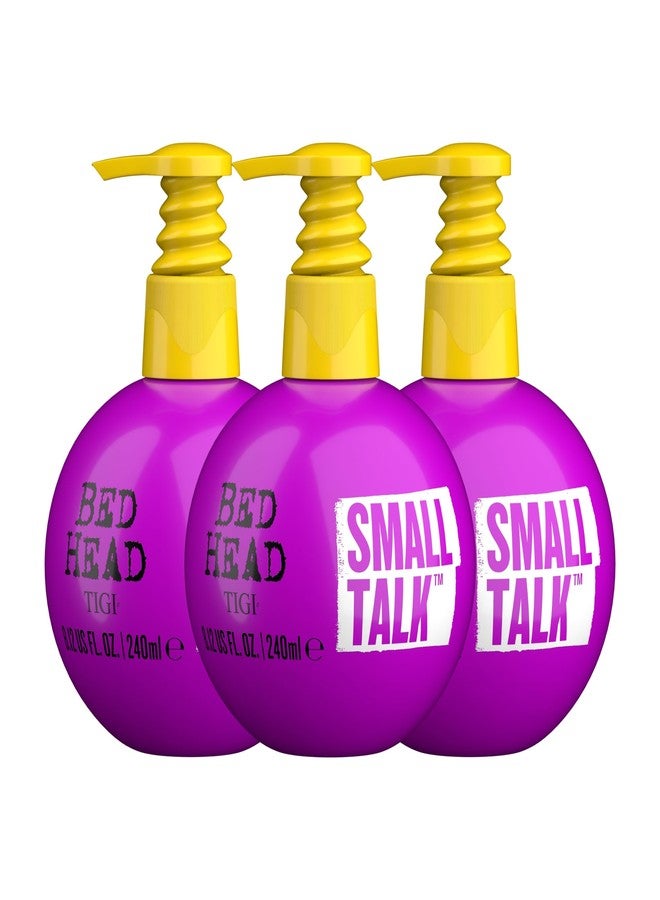 Bed Head TIGI Small Talk MINI 3-in-1 Hair Thickening Cream - Use for Voluminous Hair - For Fine, Thin & Flat Hair - Use on Damp Hair - Premium Hair Thickening Products - 8 oz (3 Pack) - Image 1