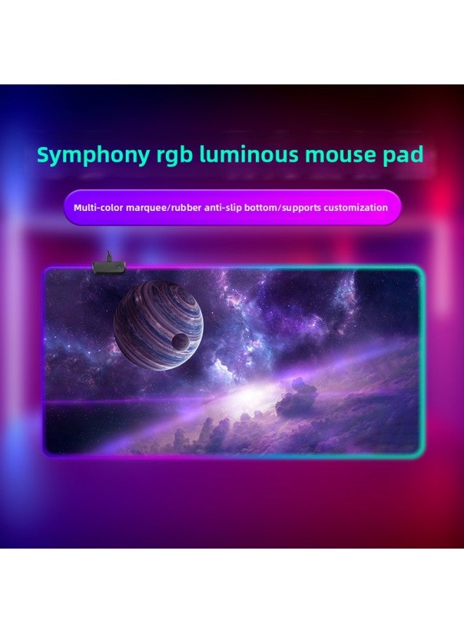 RGB Mouse Pad Special For E-sports Game Mouse Pad Personalized Customization Colorful Luminous Mouse Pad Wholesale-Color:1200*500*4mm-Pattern:KH-039  - Image 2