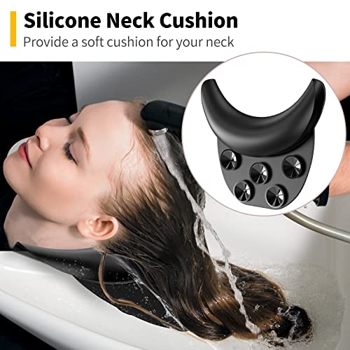 AISEELY Shampoo Bowl Neck Rest with Suction Cup, Silicone Neck Rest for Salon Sink, Shampoo Neck Cushion, Non-Slip Salon Neck Rest for Hair Washing Sink Neck Support, Neck Rest for Wash Basin - Image 2