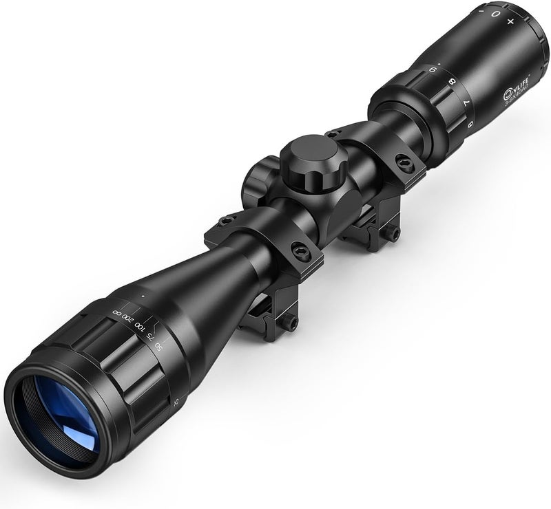 CVLIFE 3-9x40AO Rifle Scope Optics R4 Reticle Crosshair Scope with Mounts - Image 1