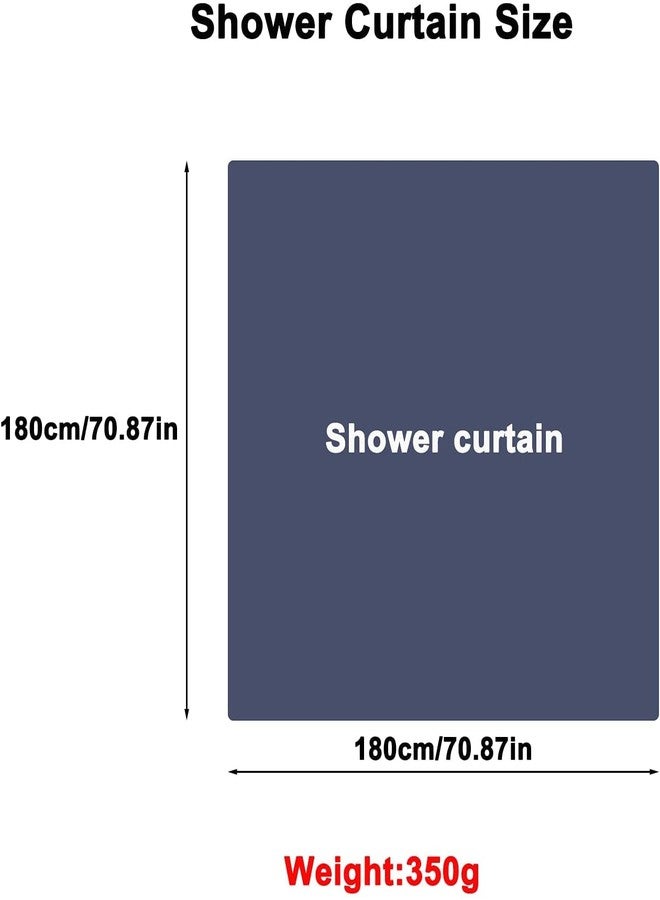 DDS-DUDES Christmas Shower Curtain Kids Bathroom Halloween Decor with 12 Curtain Hooks for Bathroom, Waterproof 71 x 71 inch (SC-16) - Image 3